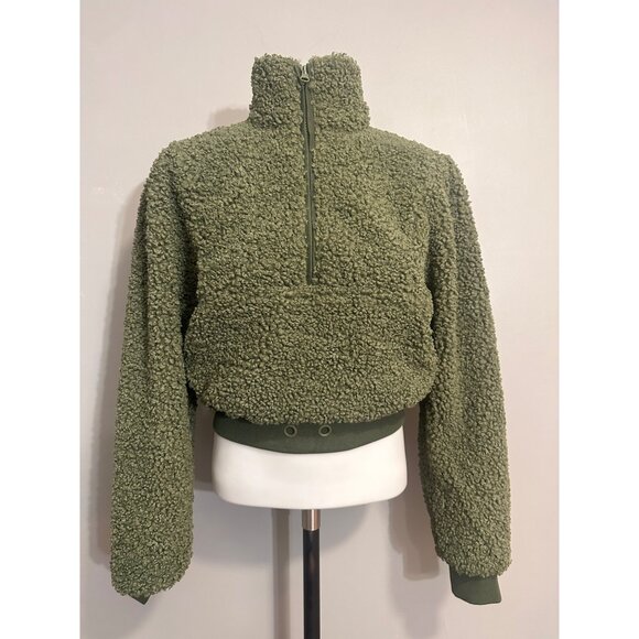 For Love And Lemons Tops - for love and lemons Sherpa Cropped Pullover Quarter Zip NWT XS